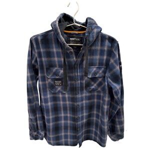 Howitzer Men's Hoodie Jacket Medium Blue Black Plaid
